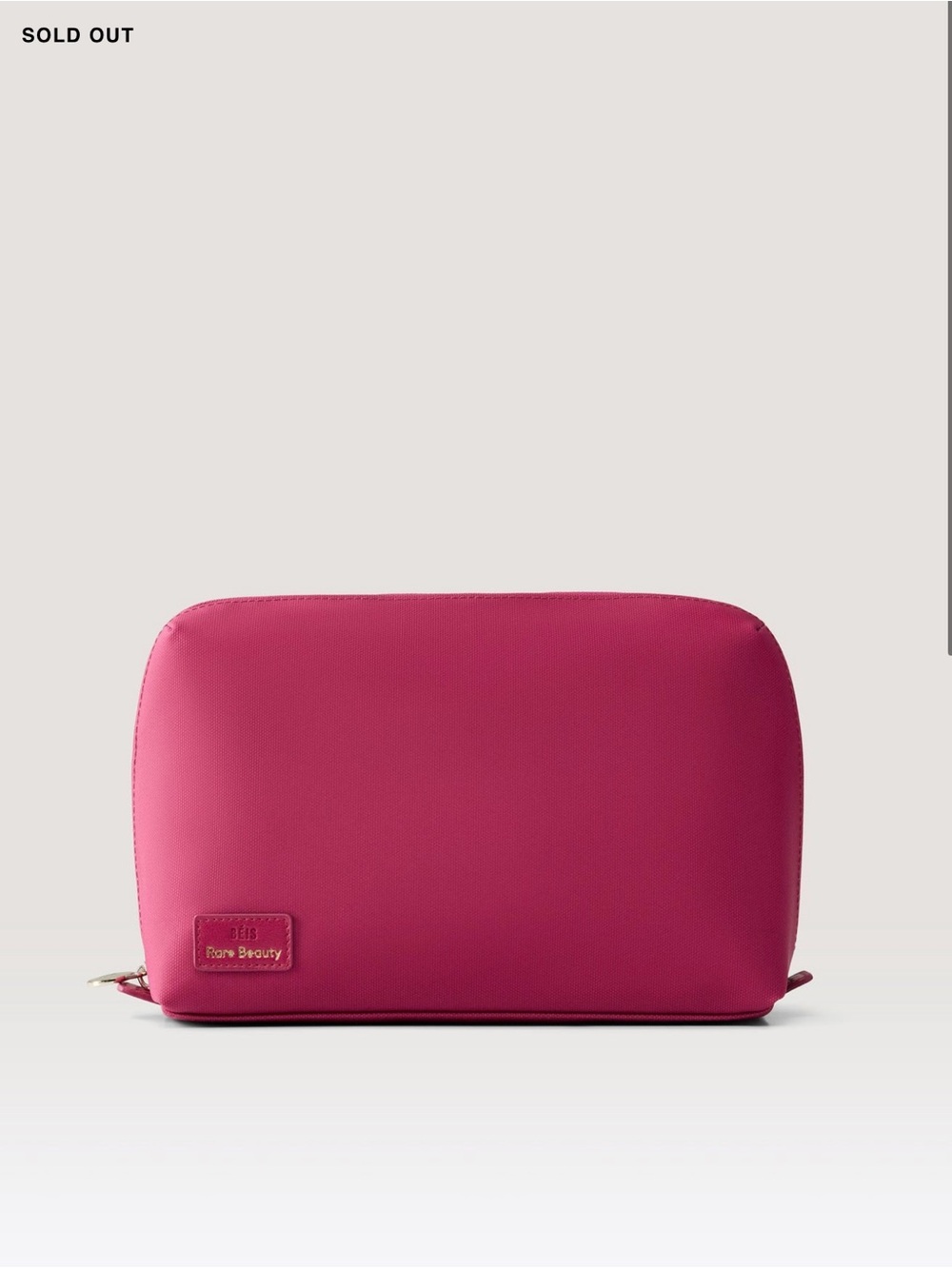 Rare Beauty Fuchsia Zip Cosmetic Pouch